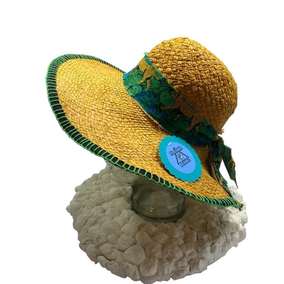 Leopard Banded Straw Sun Hat main image 7
